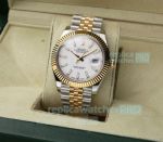 JH Factory Replica Swiss 2824 Rolex Datejust 41mm 2-Tone Gold Band Watch White Dial